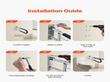 Toilet Safety Rail, 76.5 cm U-Shaped Handicap Bar, Foldable Senior Safety Pole, Flip Up Toilet V952-CSFSWZTKFZ305ODGSV0