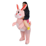 Easter Bunny Inflatable Costume Cute Festive Blow Up Riding Rabbit for Boys Girls Birthday Gifts V1294-YM0703-3115230020111