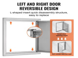 BBQ Access Door, 457x533 mm Single Outdoor Kitchen Door, Stainless Steel Flush Mount Door, Wall V952-DMABSCJM18X25F9BVV0