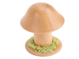 Mushroom Lamp Rechargeable Stepless Dimmable 3 Color Temperature Cordless Solid Wood 150&deg Rotatable V1294-YM0901-3119240147411