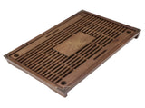 Gongfu Tea Tray Water Storage Drainage Home Decoration Ornament Serving Tray for Office Brown V1294-YM0521-3118230040111