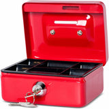 Steel Money Box Lockable And Portable 12.5X9.5X6Cm With Coin Slot Suitable As Piggy Bank, Small V1188-MS-227-1095