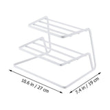 Multi Layer Iron Dish Rack for Kitchen Countertop Storage White V1192-AZ-W-32437