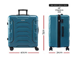Wanderlite 28" Luggage Suitcase Trolley Travel TSA Lightweight Hard Case Teal LUG-ABS-BOS-28-TL