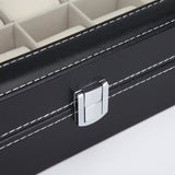 Black PU Leather Watch Organizer Display Storage Box Cases for Men & Women V178-84581