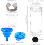 CARLA HOME 24 Glass Spice Jars with Lids, Shaker Tops, 180 Spice Labels, White Pen & Funnel for LSB-36271