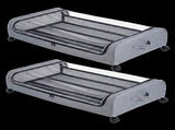 Levede 2x Under Bed Storage Containers for Shoe and Apparel Clear-Lidded Rolling SO1032-GY-2PC-AU