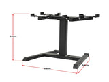 Powertrain Eon Dial Up 72KG Adjustable Dumbbells Pair with Stand - Green DMB-B10-036-GN-2S