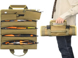 Roll-up tool bag - Tool belt - Open tool bag - with adjustable strap - Drill holder - Canvas V1188-MS-313-0472