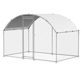VEVOR Metal Chicken Coop, 9.8x6.5x6.5ft Large Walk-in Chicken Runs with Cover, Doom Roof Hen House V952-JSJS322MYDDMEUEN5001V0