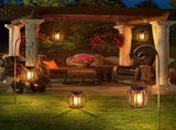 Black White Outdoor Hanging Lanterns Solar Powered Lanterns Outdoor Lighting Garden V1347-124-WHI-28920