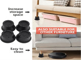6Pack Furniture Risers Black Bed Risers 2.3 Inch,Bed Lifts Risers for Sofa,Couch,Desk,Extenders V1192-AZ-W-18561