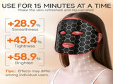 Red Light Mask 4 Color Light Therapy for Face,with 240 LED Mask,800mAh Rechargeable Controller,850nm V1107-110-06882