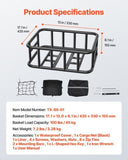 Rear Bike Basket Large Bicycle Basket with Cargo Net Rainproof Cover Liner V952-CKHXJSGZYNCBP96PNV0