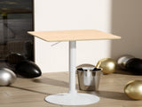Artiss Bar Table Swivel Base Gas Lift Counter Dining Table 60CM Square Pine BA-K-BAR-TAB-01-WD