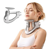 Large Posture Corrector for Neck & Cervical Spine Alignment - 360&deg Adjustable Neck Collar with 28 V1107-108-92140-GRY-L