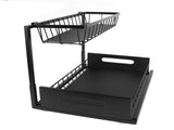 Under Sink Organizer L Shape 2 Tier Slide Out Sink Shelf for Under Kitchen Bathroom Sink Organizers V1294-YM0703-3117230031311