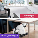 Everfit Pedal Exerciser Mini Exercise Bike Cross Trainer Under Desk Bike White FIT-PEDAL-ELEC-C-012-WH