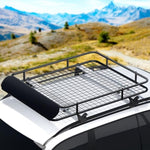 Giantz Universal Car Roof Rack Basket Luggage Vehicle Cargo Carrier 123cm Black CAR-B-RFBASKET-123