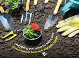 10Piece HeavyDuty Gardening Tools Set, Complete Garden Hand Tool Kit with Storage Tote Bag, V1188-MS-901-007