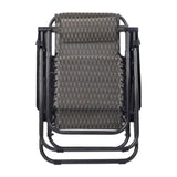 Gardeon 2PC Zero Gravity Chair Folding Outdoor Recliner Adjustable Sun Lounge Camping Grey FF-ZGC-GRX2