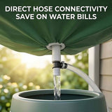 Rainwater Collection System with Hose - Water Storage Bag Rain Catcher Reusable Roof Drain Fitting V1366-AZ2-W-15265