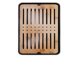 Rectangle Bamboo Tea Tray Teapot Mat Serving Tray Draining Board Tea Set Home Kitchen Use13in 1100ml V1294-YM0721-3118210073612