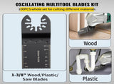 100PCS Oscillating Saw Blades, Quick Release Multitool Blades Kit, HCS Tool Blades for Wood Plastic, V952-BDGJDPG100PCSS199V0