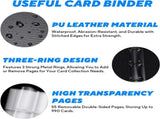 9 Pocket Card Binder 55 Double Sided Pages Holds 990 Cards Black V1237-ZY-818-025