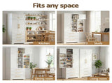 Artiss 2X Buffet Sideboard Cabinet Pantry Kitchen Storage Cupboard Drawers Doors FUR-U-SID200-WH-ABCX2