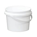 Bulk 10x 2L Plastic Buckets Lids - Empty White With Handle - Small Food Pail V238-SUPDZ-21934186889296