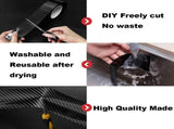 5 RollsD Carbon Fibre Tape for Car Door Sill, Anti-Collision Waterproof Protector Sticker, Black, V1189-LC-QP-00639