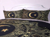 3pcs/set 3D Print Star Moon Pattern Duvet Cover Pillow Cases Bedding Set V1294-YM0901-JY28963-02