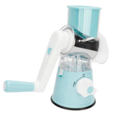 Vegetable Grater Cutter HandCranking Rotation Vegetable Cutting Tool Kitchen Supplies Blue V1294-YM0901-3113210028911