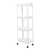 Bathroom Tower Shelf Plastic Freestanding Storage Rack Organizer Multifunctional Shelving Unit for V1294-YM0706-3112230061616