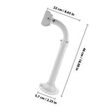 White Aluminum Alloy Adjustable Security Camera Mount Bracket with Integrated Cable Management Tube V1192-AZ-W-22659