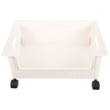 Plastic Bookshelf Plastic Storage Organizer with Wheel Dormitory Books Storage Container Bookcase on V1370-AZ4-16411