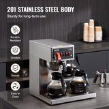 12 Cups Commercial Drip Coffee Maker with 3 Glass Carafes and 3 Warmers V952-BLHSYMSKFJ3GO2QWUV3