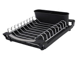 Expandable Dish Rack Stainless Steel Drying Drainer with Drainboard Removable Cutlery Holder for V1294-YM0901-3118250075111
