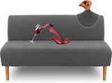 100% Waterproof Armless Futon Cover, Sofa Cover Stretch Jacquard Couch for Futon, Dual Leakproof V1259-DP01-A-4464