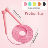 Jump Rope for Student ,Flexible Silicone Tangle-Free Jump Rope Cable Length Adjustable V1192-AZ-W-31117
