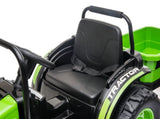 12V Kids Ride on Electric Tractor With Tipper Trailer Green V580-OZ-TRAC-HL388