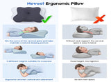 Cervical Pillow with Memory Foam, Ergonomic Contour Neck Support, 2-in-1 Dual Height, Pressure V1181-AGHOMEPILLOW