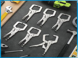 6 Pcs Inch Locking C Clamp Original Lock Regular Tips Plain adjustable Alloy Steel for Woodworking V1259-DP01-A-5757