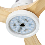 Devanti 52'' Ceiling Fan AC Motor LED Light Remote - Light Wood CF-B-52-331C-DW