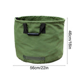 30 Gallon Canvas Leaf Bag Heavy Duty Yard Waste Tote with Rubber Grip Handles for Outdoor Clean Up V1369-AZ3-W-11148