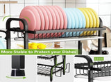 Dish Drying Rack 3 Tier Large Capacity Kitchen Storage with Utensil and Cutting Board Holder V178-36116