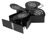 Stove Fans 4 Blades Heat Powered Low Noise High Temperature Resistant Fireplace Fan for HomeBlack V1294-YM0714-3113210211111