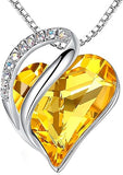 Infinity Love Heart Necklace, Birthstone Necklace for Women, Jewelry for Women with Healing V1164-325790