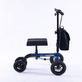 EQUIPMED Knee Scooter Walker, 10 inch Tyres Dual Brakes Bag - Broken Leg Ankle Foot Mobility V219-HELKNSEQS2BA